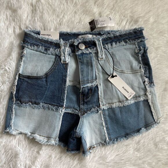 Rue 21 Jean Shorts High Rise New Womens Size 5 - Picture 1 of 8